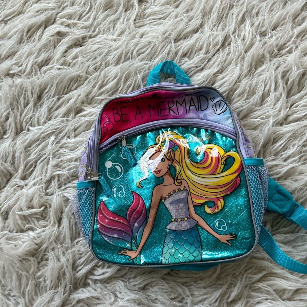 Barbie Mermaid Backpack - Pink, Purple, Blue